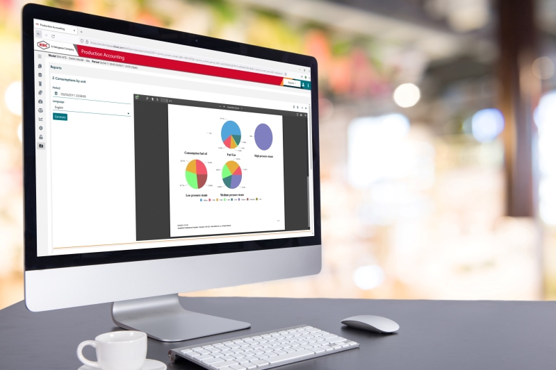 Visual MESA Production Accounting Consumption by Unit Graphs screenshot