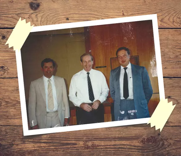 Polaroid of KBC founders