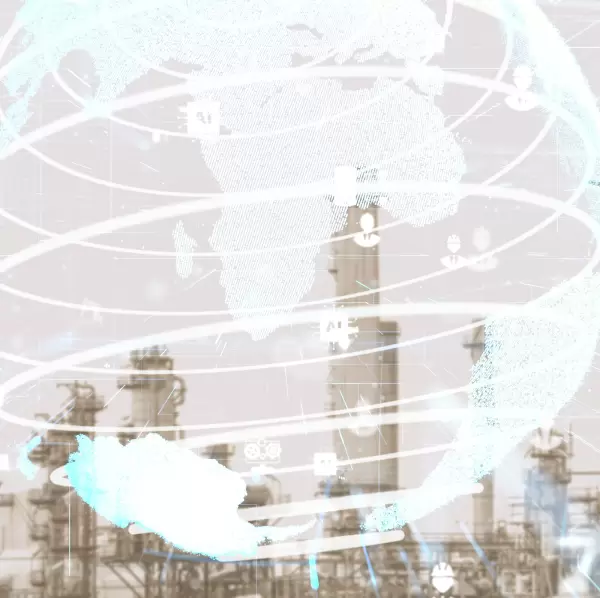 Future factory plant and energy industry concept