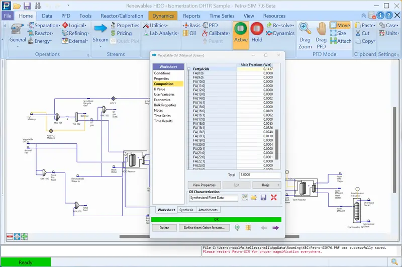 Renewables HDO and Isomerization DHTR screenshot