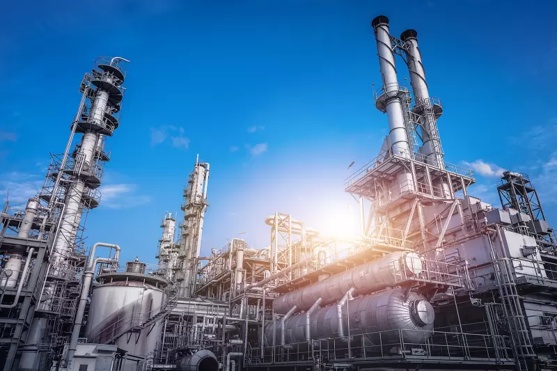 Industrial furnace and heat exchanger cracking hydrocarbons in factory