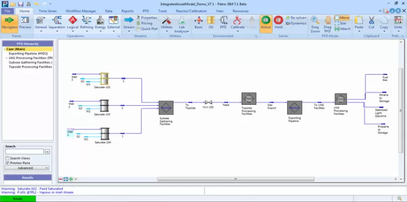 Integrated Asset Model Petro-SIM screenshot