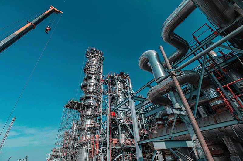 Refinery plant equipment for pump pipeline oil and gas valves pressure