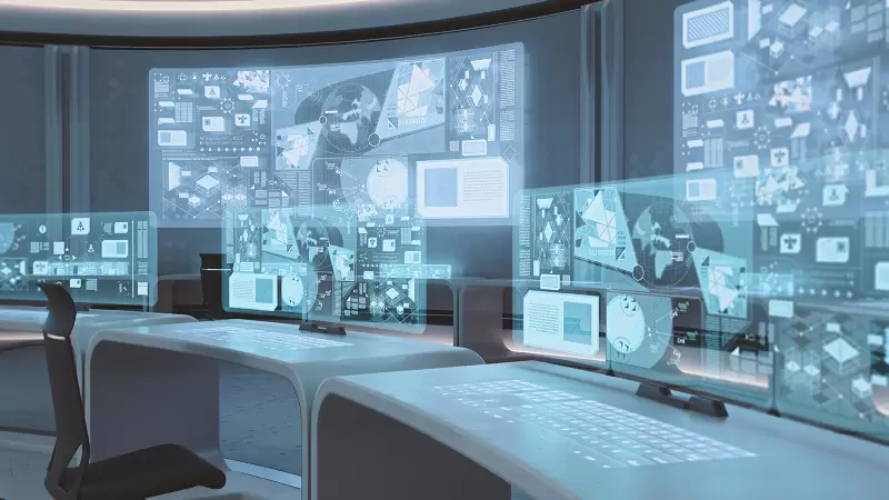 futuristic control center